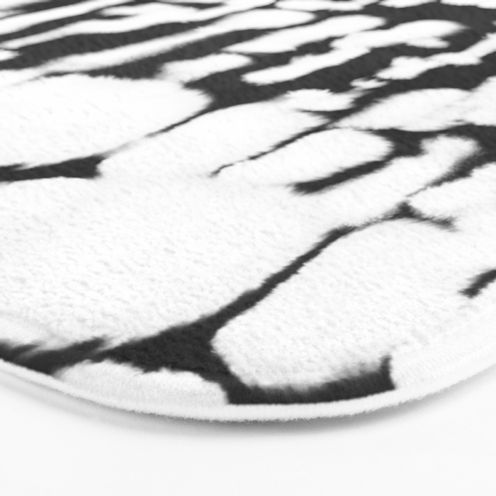 Inky Inverse Black and White Bath Mat Gallery Image 3