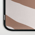 Organic Forms Retro Contemporary Modern Minimalist Abstract Pattern in Mocha Brown Laptop Sleeve Gallery Image 3