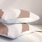 Organic Forms Retro Contemporary Modern Minimalist Abstract Pattern in Mocha Brown Pillow Sham Gallery Image 3