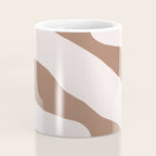 Organic Forms Retro Contemporary Modern Minimalist Abstract Pattern in Mocha Brown Coffee Mug Gallery Image 4