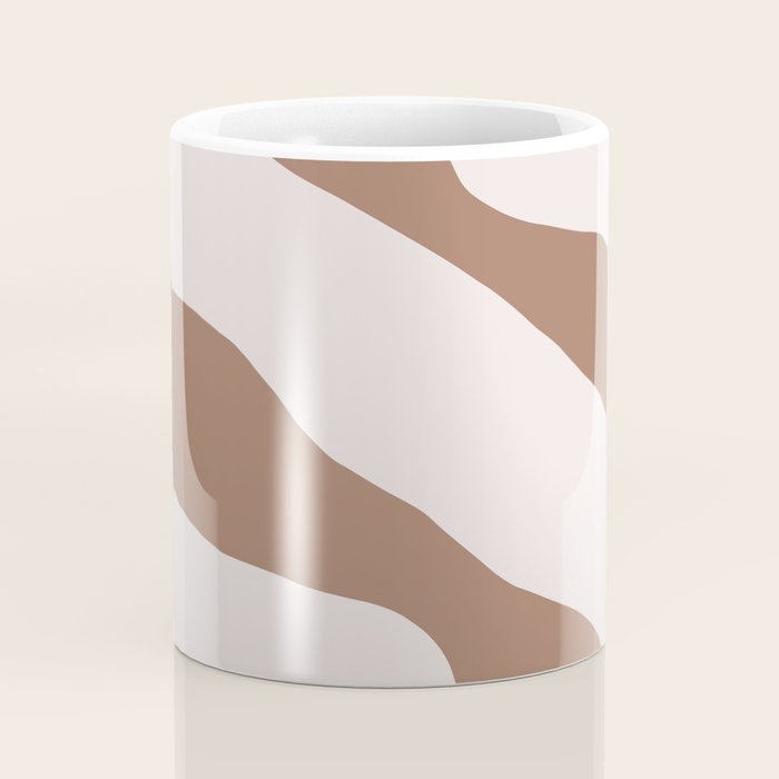 Organic Forms Retro Contemporary Modern Minimalist Abstract Pattern in Mocha Brown Coffee Mug Gallery Image 4
