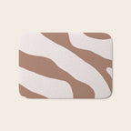 Organic Forms Retro Contemporary Modern Minimalist Abstract Pattern in Mocha Brown Bath Mat Gallery Image 1
