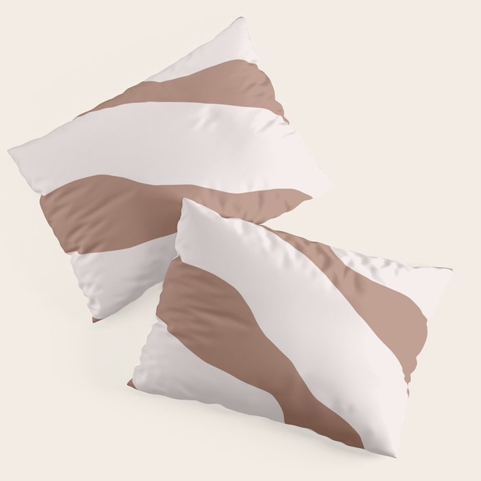 Organic Forms Retro Contemporary Modern Minimalist Abstract Pattern in Mocha Brown Pillow Sham Gallery Image 3