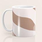 Organic Forms Retro Contemporary Modern Minimalist Abstract Pattern in Mocha Brown Coffee Mug Gallery Image 3