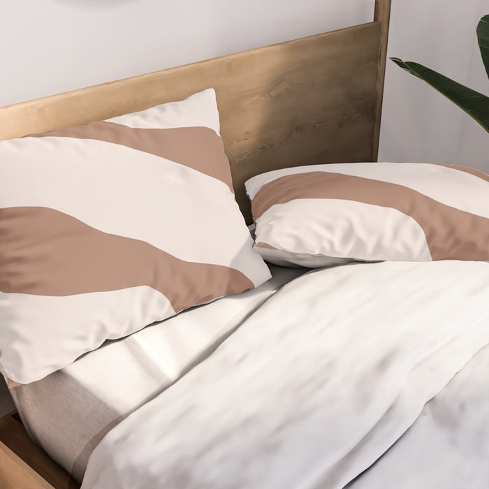 Organic Forms Retro Contemporary Modern Minimalist Abstract Pattern in Mocha Brown Pillow Sham Gallery Image 2