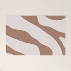 Organic Forms Retro Contemporary Modern Minimalist Abstract Pattern in Mocha Brown Welcome Mat Gallery Image 1