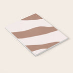 Organic Forms Retro Contemporary Modern Minimalist Abstract Pattern in Mocha Brown Notebook Gallery Image 3
