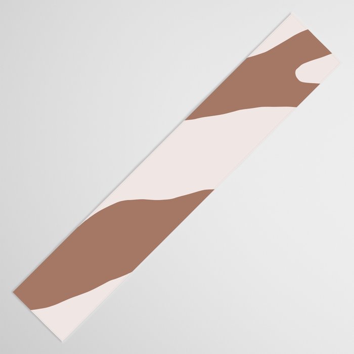 Organic Forms Retro Contemporary Modern Minimalist Abstract Pattern in Mocha Brown Table Runner Gallery Image 3