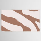 Organic Forms Retro Contemporary Modern Minimalist Abstract Pattern in Mocha Brown Tablecloth Gallery Image 2