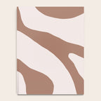 Organic Forms Retro Contemporary Modern Minimalist Abstract Pattern in Mocha Brown Notebook Gallery Image 4