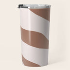 Organic Forms Retro Contemporary Modern Minimalist Abstract Pattern in Mocha Brown Travel Mug Gallery Image 3