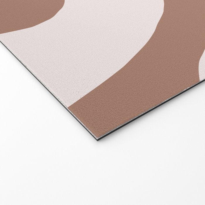 Organic Forms Retro Contemporary Modern Minimalist Abstract Pattern in Mocha Brown Welcome Mat Gallery Image 2