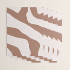 Organic Forms Retro Contemporary Modern Minimalist Abstract Pattern in Mocha Brown Wrapping Paper Gallery Image 3