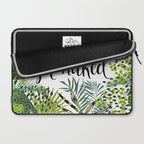 Get Naked Quote, Tropical Palm Leaf Jungle Laptop Sleeve Gallery Image 2