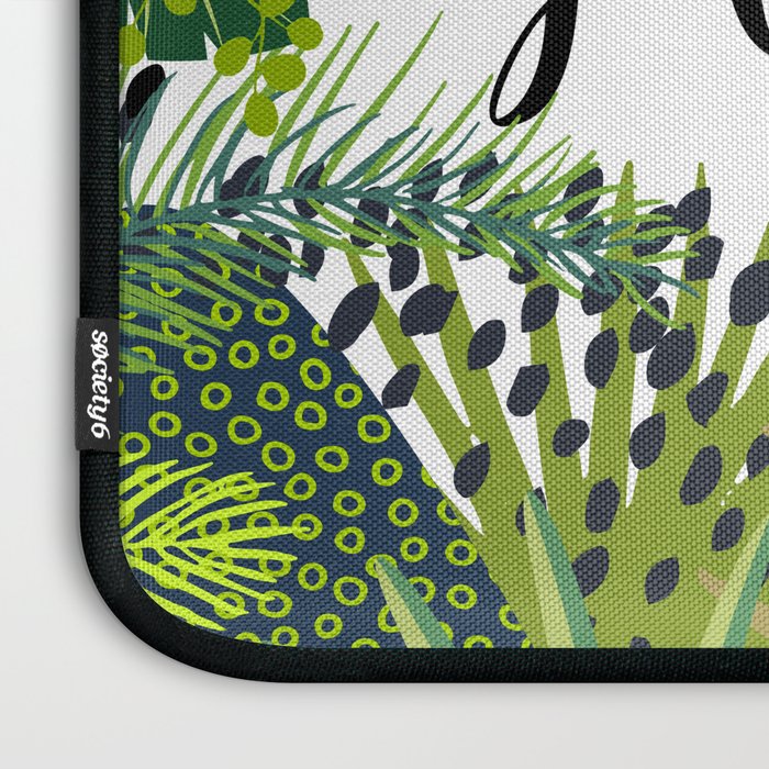 Get Naked Quote, Tropical Palm Leaf Jungle Laptop Sleeve Gallery Image 3
