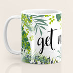Get Naked Quote, Tropical Palm Leaf Jungle Coffee Mug Gallery Image 3