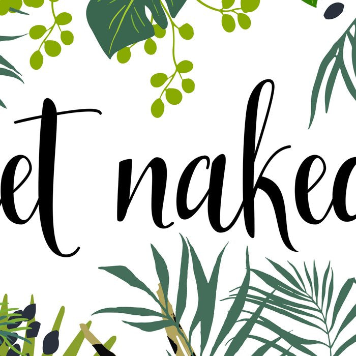 Get Naked Quote, Tropical Palm Leaf Jungle Coffee Mug Gallery Image 2