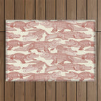 just alligators paprika Outdoor Rug Gallery Image 1
