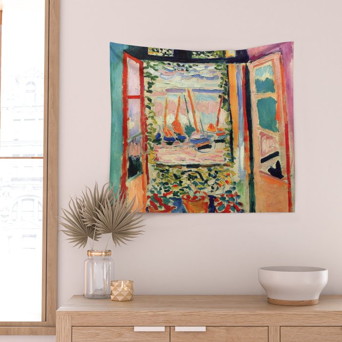 Henri Matisse The Open Window Wall Tapestry Gallery Image 2