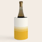 Retro Golden Yellow Minimalist Stripes Wine Chiller Gallery Image 3