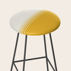 Retro Golden Yellow Minimalist Stripes Stool Gallery Image 2