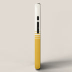 Retro Golden Yellow Minimalist Stripes iPhone Case Gallery Image 2
