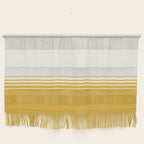 Retro Golden Yellow Minimalist Stripes Wall Hanging Gallery Image 1