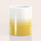 Retro Golden Yellow Minimalist Stripes Coffee Mug Gallery Image 4
