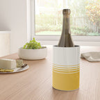 Retro Golden Yellow Minimalist Stripes Wine Chiller Gallery Image 4
