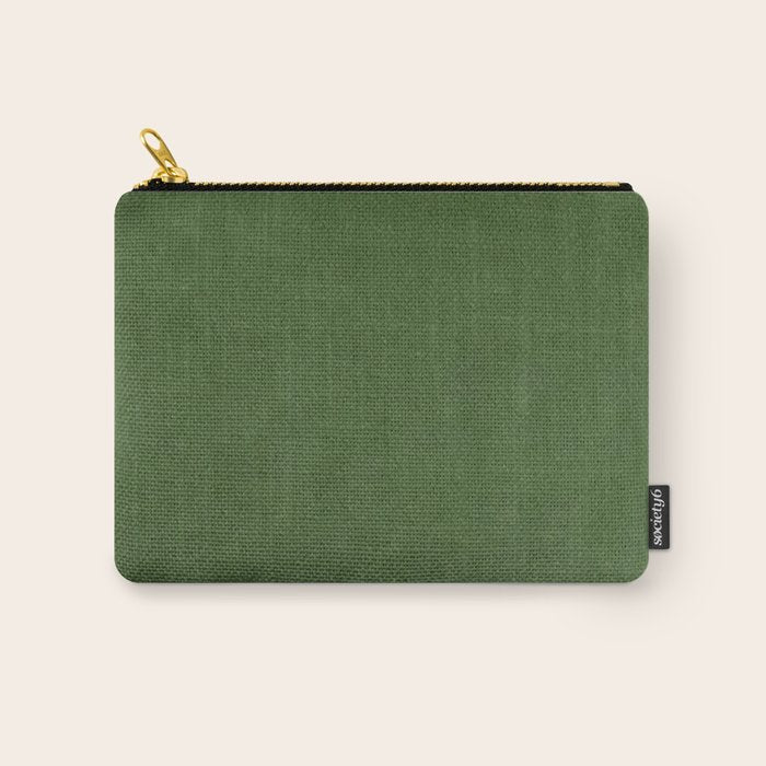 Sage Green Velvet texture Carry All Pouch Gallery Image 1