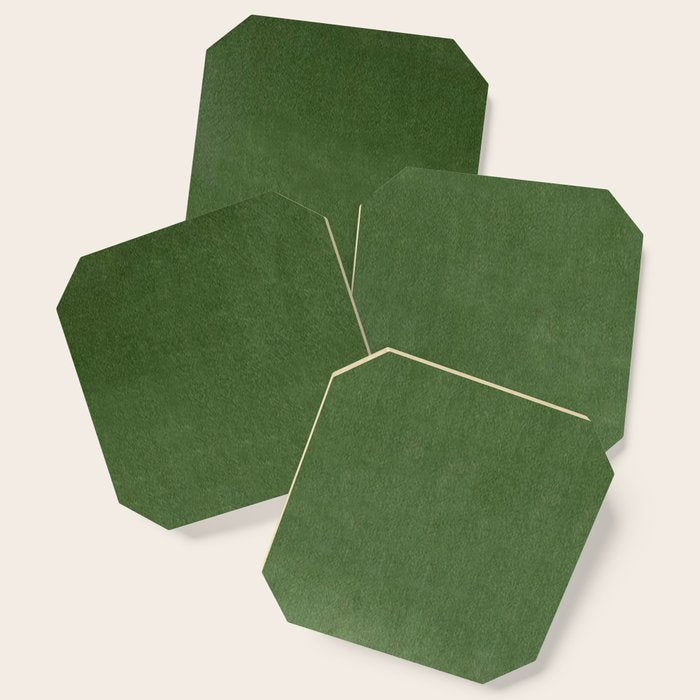 Sage Green Velvet texture Coaster Gallery Image 1
