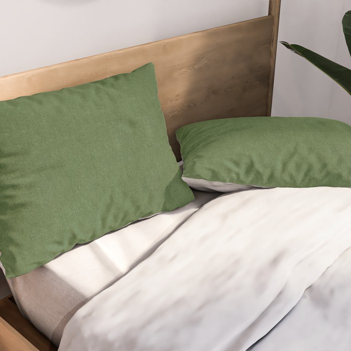 Sage Green Velvet texture Pillow Sham Gallery Image 2