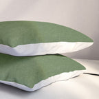 Sage Green Velvet texture Pillow Sham Gallery Image 3
