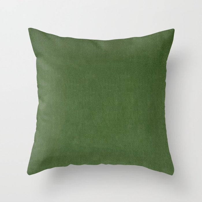 Sage Green Velvet texture Throw Pillow Gallery Image 6
