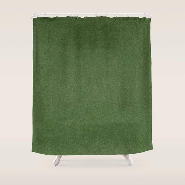Sage Green Velvet texture Shower Curtain Gallery Image 1
