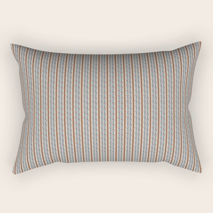 Folk Ditsy Stripe Rectangular Pillow Gallery Image 2
