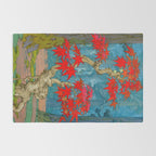 Nishigi's Goddess - Nature Ukiyo Landscape in Red, Green & Blue Rug Gallery Image 2