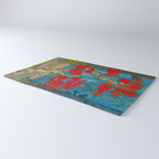 Nishigi's Goddess - Nature Ukiyo Landscape in Red, Green & Blue Rug Gallery Image 3