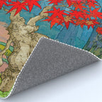 Nishigi's Goddess - Nature Ukiyo Landscape in Red, Green & Blue Rug Gallery Image 4