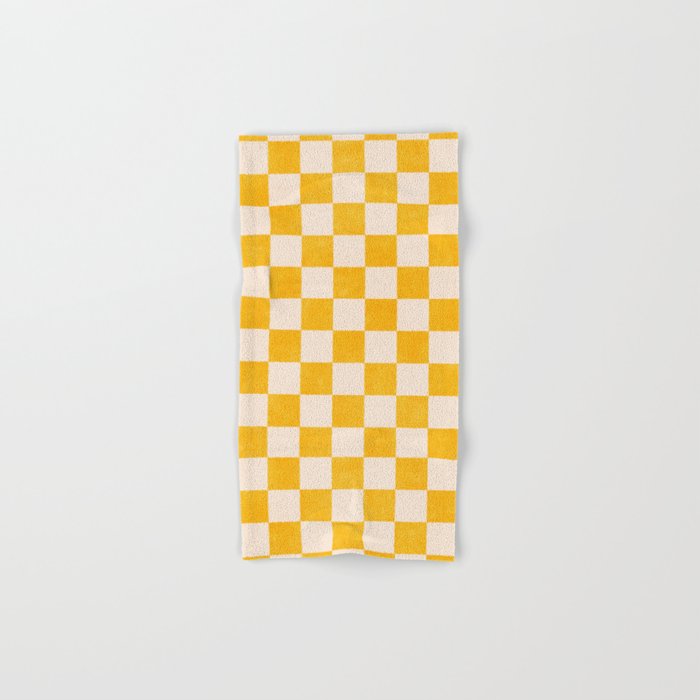 CHECKER - 001 - Goldenrod Bath Towel Gallery Image 1