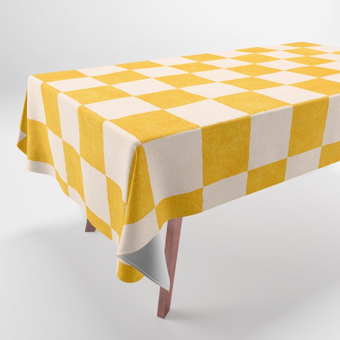 CHECKER - 001 - Goldenrod Tablecloth Gallery Image 1