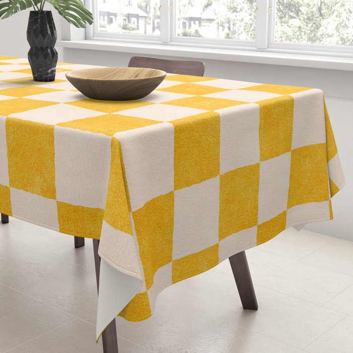 CHECKER - 001 - Goldenrod Tablecloth Gallery Image 3