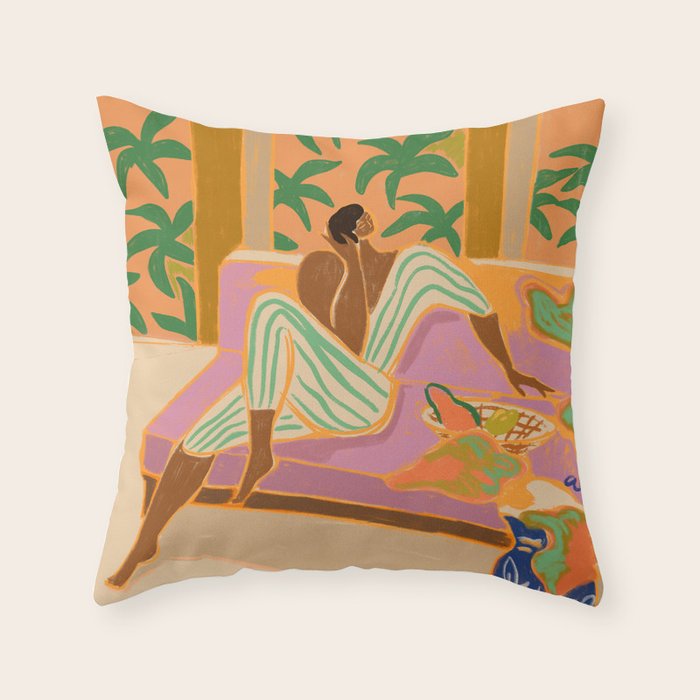 Lounging at Twillight  Throw Pillow Gallery Image 6