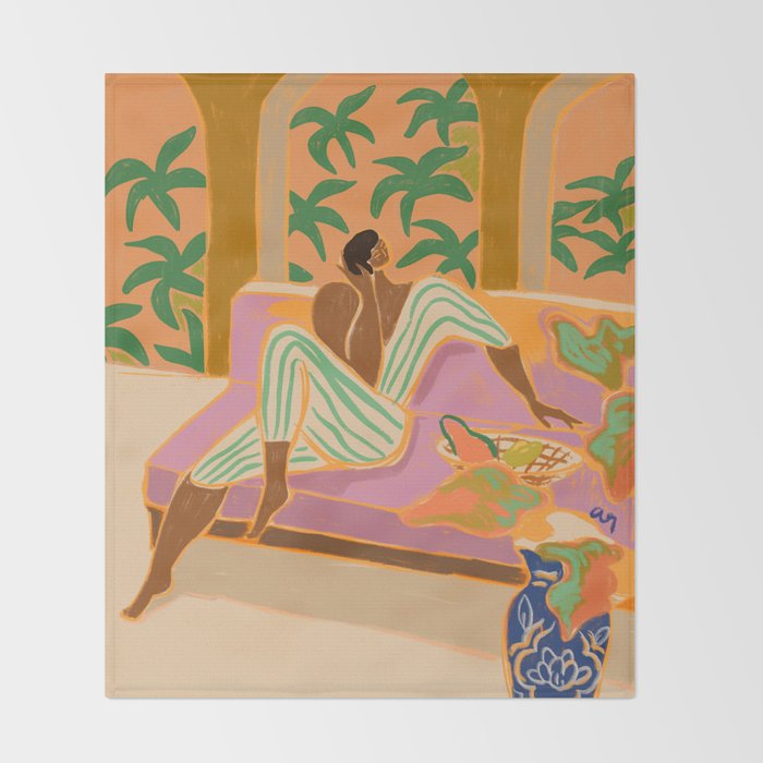 Lounging at Twillight  Throw Blanket Gallery Image 2