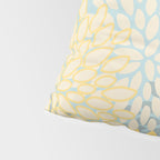 Elegant Blooms: Modern Floral Art in Soft Yellow and Teal Pillow Sham Gallery Image 4