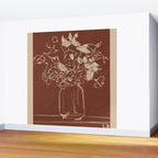Minimalist Flowers In A Vase 2 Wall Mural Gallery Image 2