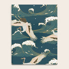 Japanese Crane Oriental Ocean Wave Pattern Notebook Gallery Image 4