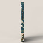 Japanese Crane Oriental Ocean Wave Pattern iPhone Case Gallery Image 2