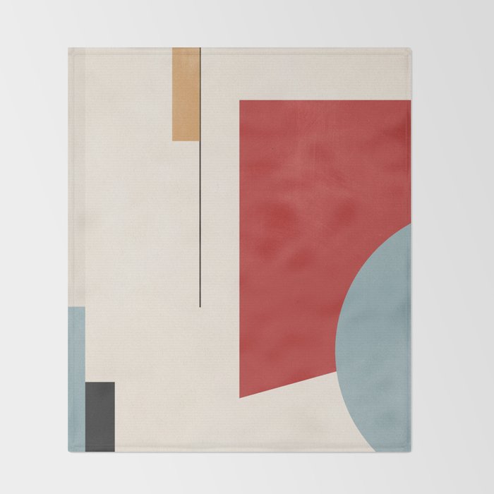 Minimal Geometric Abstraction 28 Throw Blanket Gallery Image 2