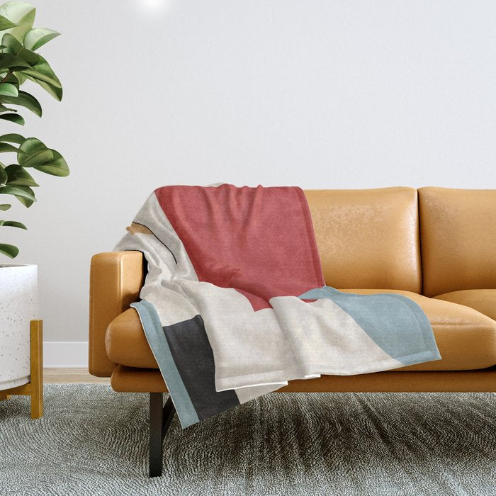 Minimal Geometric Abstraction 28 Throw Blanket Gallery Image 1